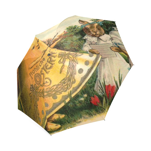 Happy Easter Vintage German Bunny Chorus Foldable Umbrella (Model U01)