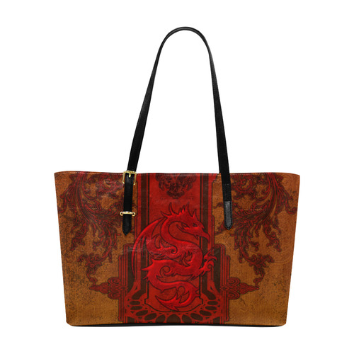 The red chinese dragon Euramerican Tote Bag/Large (Model 1656)
