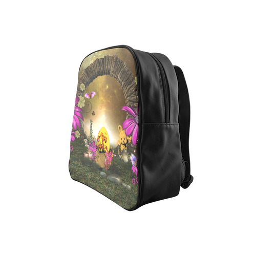 Easter time, easter egg School Backpack (Model 1601)(Small)