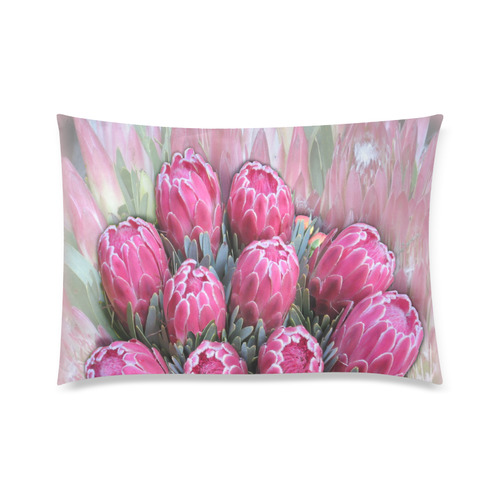 pink ice protea Custom Zippered Pillow Case 20"x30" (one side)