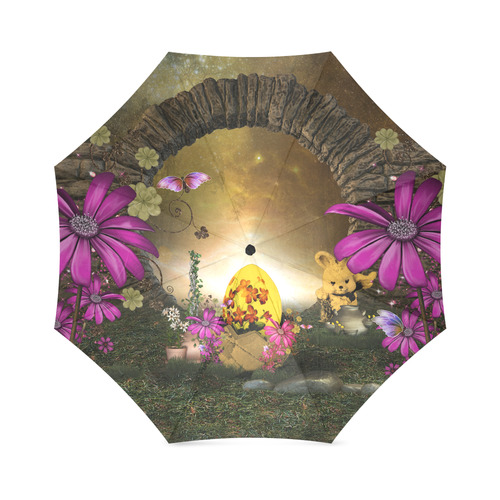 Easter time, easter egg Foldable Umbrella (Model U01)