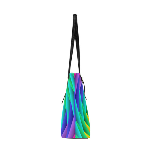 Psychedelic Rainbow Spiral Euramerican Tote Bag/Large (Model 1656)