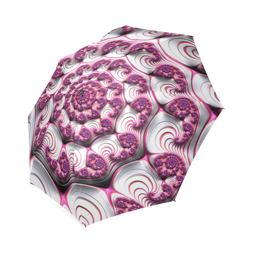 Pink Candy Divinity Fudge Fractal Art Foldable Umbrella (Model U01)