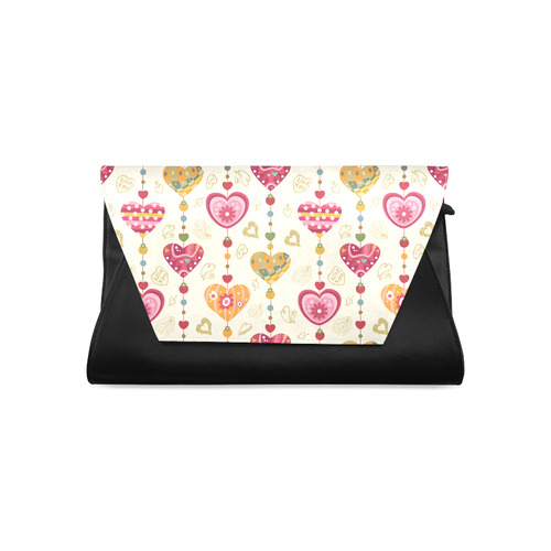 color heart vector Clutch Bag (Model 1630)