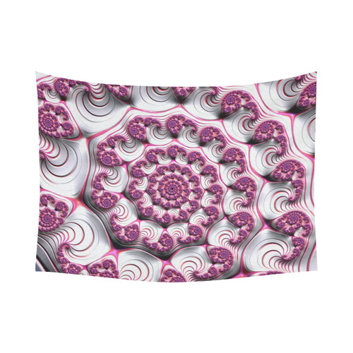 Pink Candy Divinity Fudge Fractal Art Cotton Linen Wall Tapestry 80"x 60"