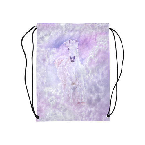 Romantic Horse Of Clouds Medium Drawstring Bag Model 1604 (Twin Sides) 13.8"(W) * 18.1"(H)