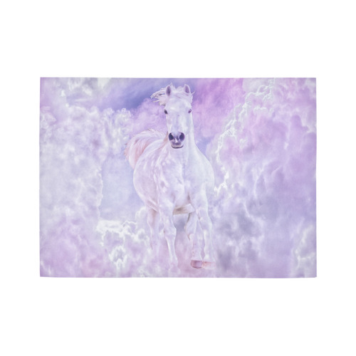 Romantic Horse Of Clouds Area Rug7'x5'