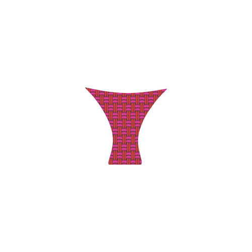 Red Pink Basket Weave Custom Bikini Swimsuit (Model S01)