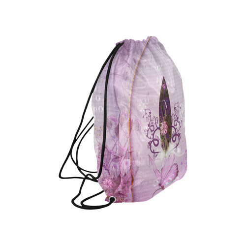 Sport, surfing in purple colors Large Drawstring Bag Model 1604 (Twin Sides)  16.5"(W) * 19.3"(H)