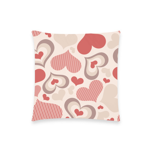 heart vector Custom  Pillow Case 18"x18" (one side) No Zipper