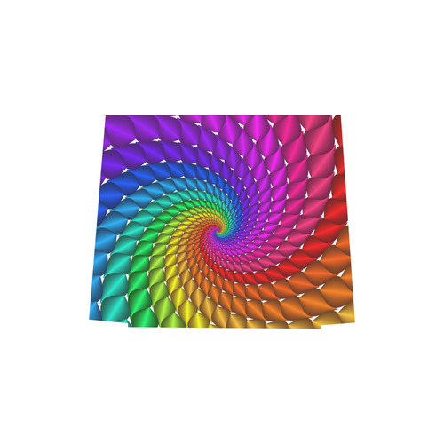 Psychedelic Rainbow Spiral Euramerican Tote Bag/Small (Model 1655)