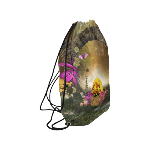 Easter time, easter egg Small Drawstring Bag Model 1604 (Twin Sides) 11"(W) * 17.7"(H)