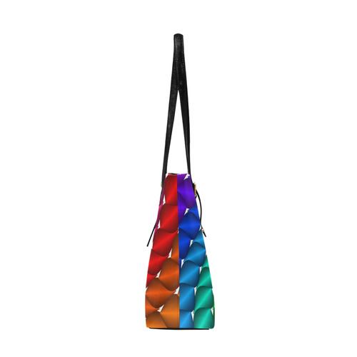 Psychedelic Rainbow Spiral Euramerican Tote Bag/Large (Model 1656)