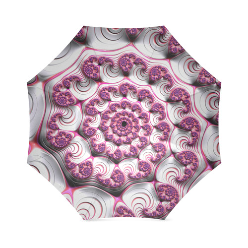 Pink Candy Divinity Fudge Fractal Art Foldable Umbrella (Model U01)