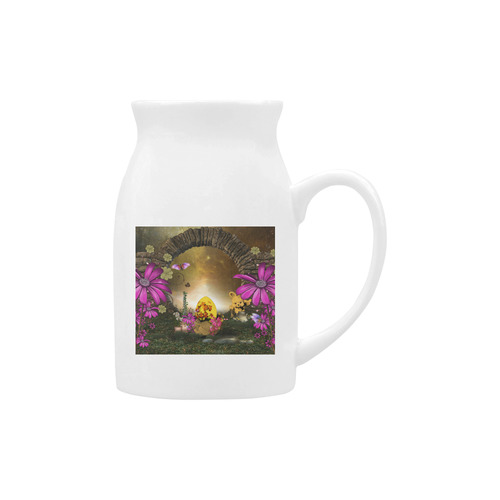 Easter time, easter egg Milk Cup (Large) 450ml