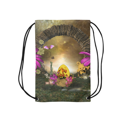 Easter time, easter egg Small Drawstring Bag Model 1604 (Twin Sides) 11"(W) * 17.7"(H)