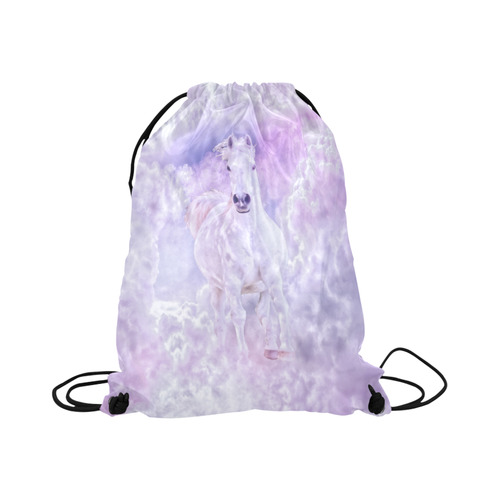 Romantic Horse Of Clouds Large Drawstring Bag Model 1604 (Twin Sides)  16.5"(W) * 19.3"(H)