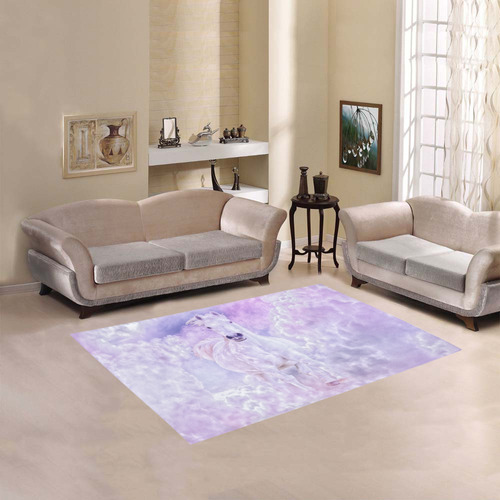 Romantic Horse Of Clouds Area Rug 5'3''x4'