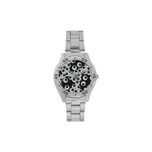 Eyeballs - Eyeing You Up! Men's Stainless Steel Analog Watch(Model 108)