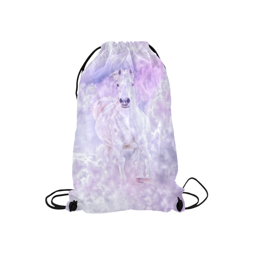 Romantic Horse Of Clouds Small Drawstring Bag Model 1604 (Twin Sides) 11"(W) * 17.7"(H)