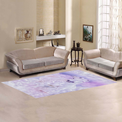 Romantic Horse Of Clouds Area Rug 9'6''x3'3''