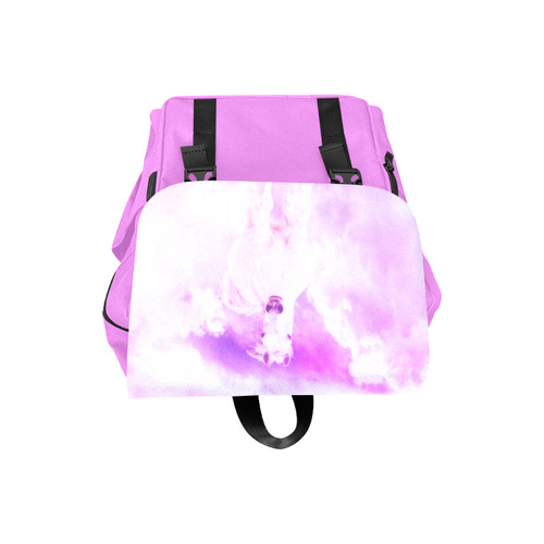 Romantic Pink Horse In The Sky Casual Shoulders Backpack (Model 1623)