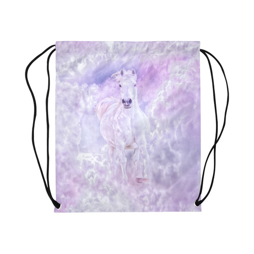 Romantic Horse Of Clouds Large Drawstring Bag Model 1604 (Twin Sides)  16.5"(W) * 19.3"(H)