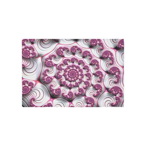 Pink Candy Divinity Fudge Fractal Art Cotton Linen Wall Tapestry 60"x 40"