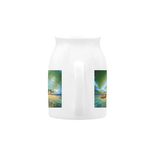 Wonderful seascape with island and ship Milk Cup (Small) 300ml