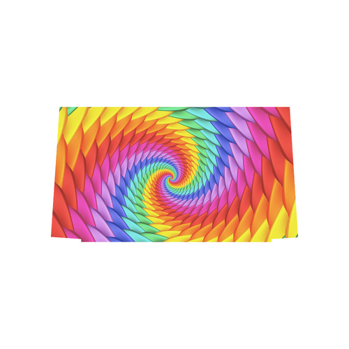 Psychedelic Rainbow Spiral Euramerican Tote Bag/Large (Model 1656)