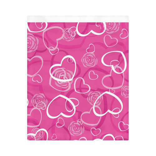 heart background pink Duvet Cover 86"x70" ( All-over-print)