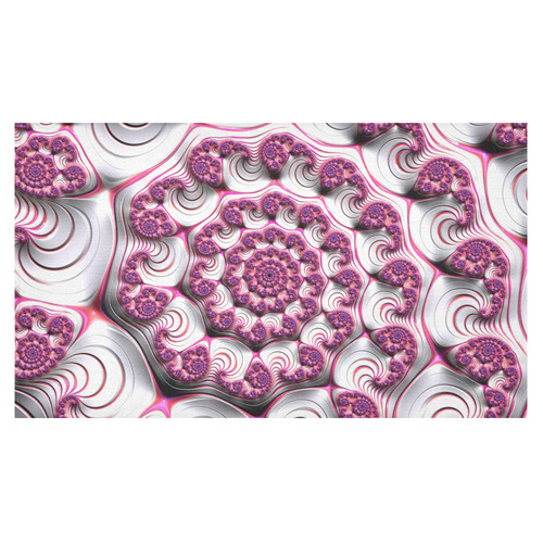 Pink Candy Divinity Fudge Fractal Art Cotton Linen Tablecloth 60"x 104"