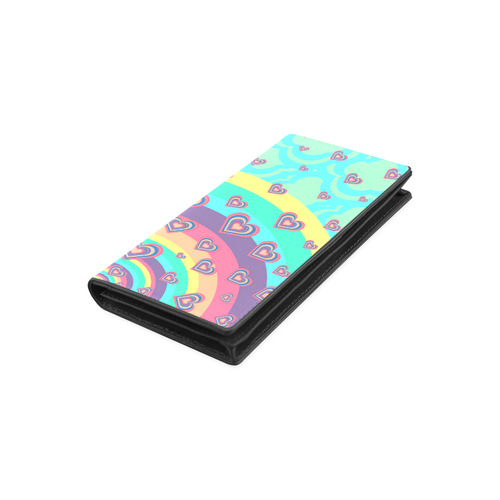 Loving the Rainbow Women's Leather Wallet (Model 1611)