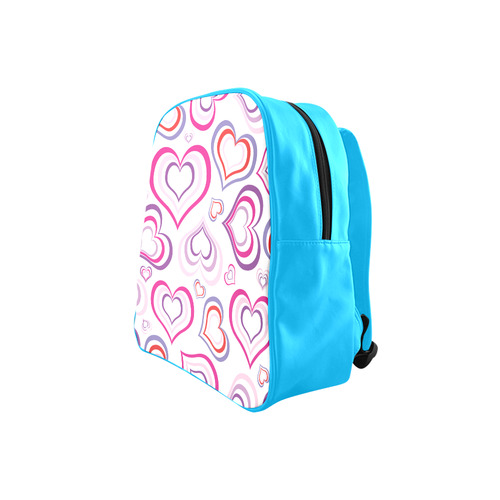 backgrounds with hearts School Backpack (Model 1601)(Small)