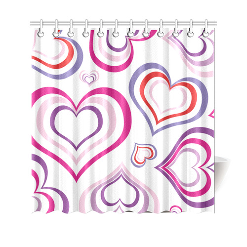 backgrounds with hearts Shower Curtain 69"x70"