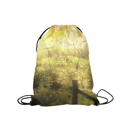 Vintage Landscape 04 Medium Drawstring Bag Model 1604 (Twin Sides) 13.8"(W) * 18.1"(H)