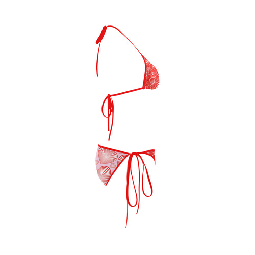 heart background vector Custom Bikini Swimsuit