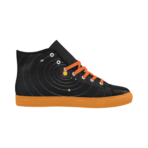Our Solar System Aquila High Top Microfiber Leather Men's Shoes (Model 032)