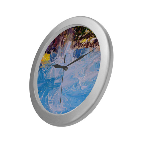 SPLASH 4 Silver Color Wall Clock