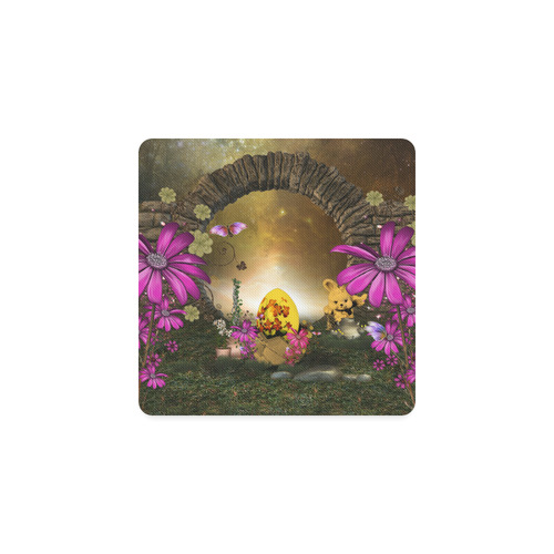 Easter time, easter egg Square Coaster