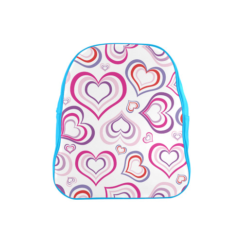 backgrounds with hearts School Backpack (Model 1601)(Small)