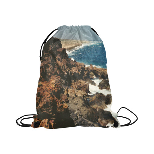 Aruba, dream beach Large Drawstring Bag Model 1604 (Twin Sides)  16.5"(W) * 19.3"(H)