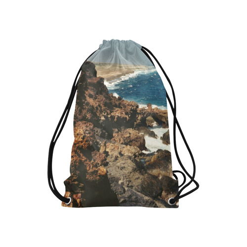 Aruba, dream beach Small Drawstring Bag Model 1604 (Twin Sides) 11"(W) * 17.7"(H)
