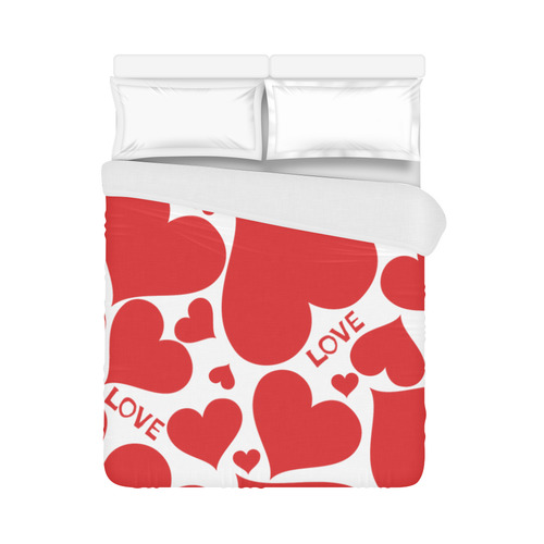 hearts vector Duvet Cover 86"x70" ( All-over-print)