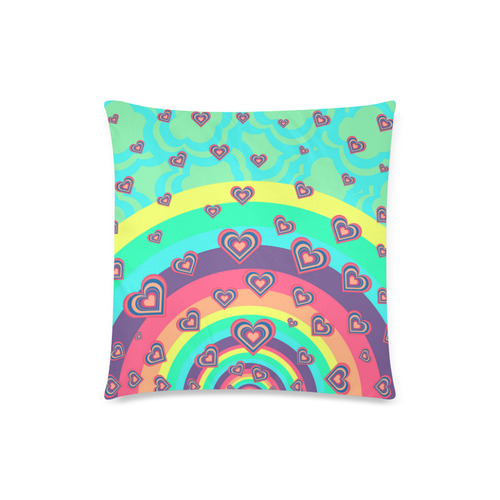 Loving the Rainbow Custom Zippered Pillow Case 18"x18"(Twin Sides)