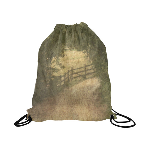 Vintage Landscape 02 Large Drawstring Bag Model 1604 (Twin Sides)  16.5"(W) * 19.3"(H)