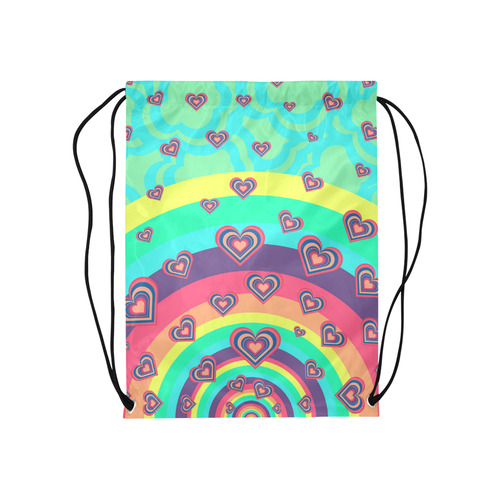 Loving the Rainbow Medium Drawstring Bag Model 1604 (Twin Sides) 13.8"(W) * 18.1"(H)