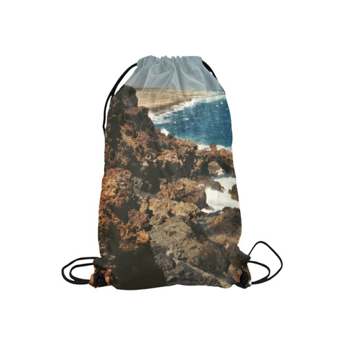 Aruba, dream beach Small Drawstring Bag Model 1604 (Twin Sides) 11"(W) * 17.7"(H)