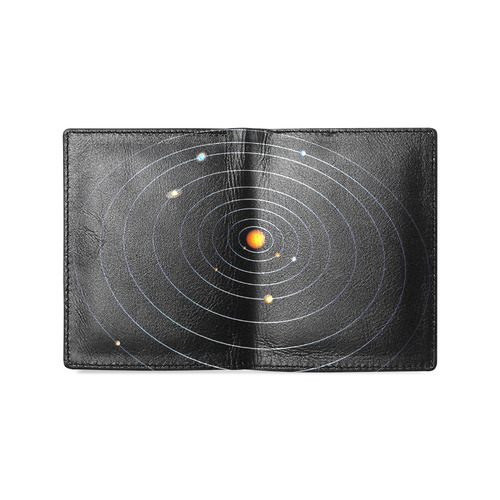 Our Solar System Men's Leather Wallet (Model 1612)