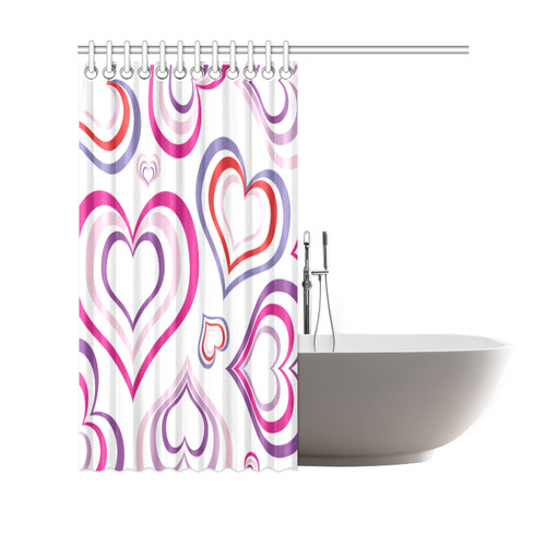 backgrounds with hearts Shower Curtain 69"x70"
